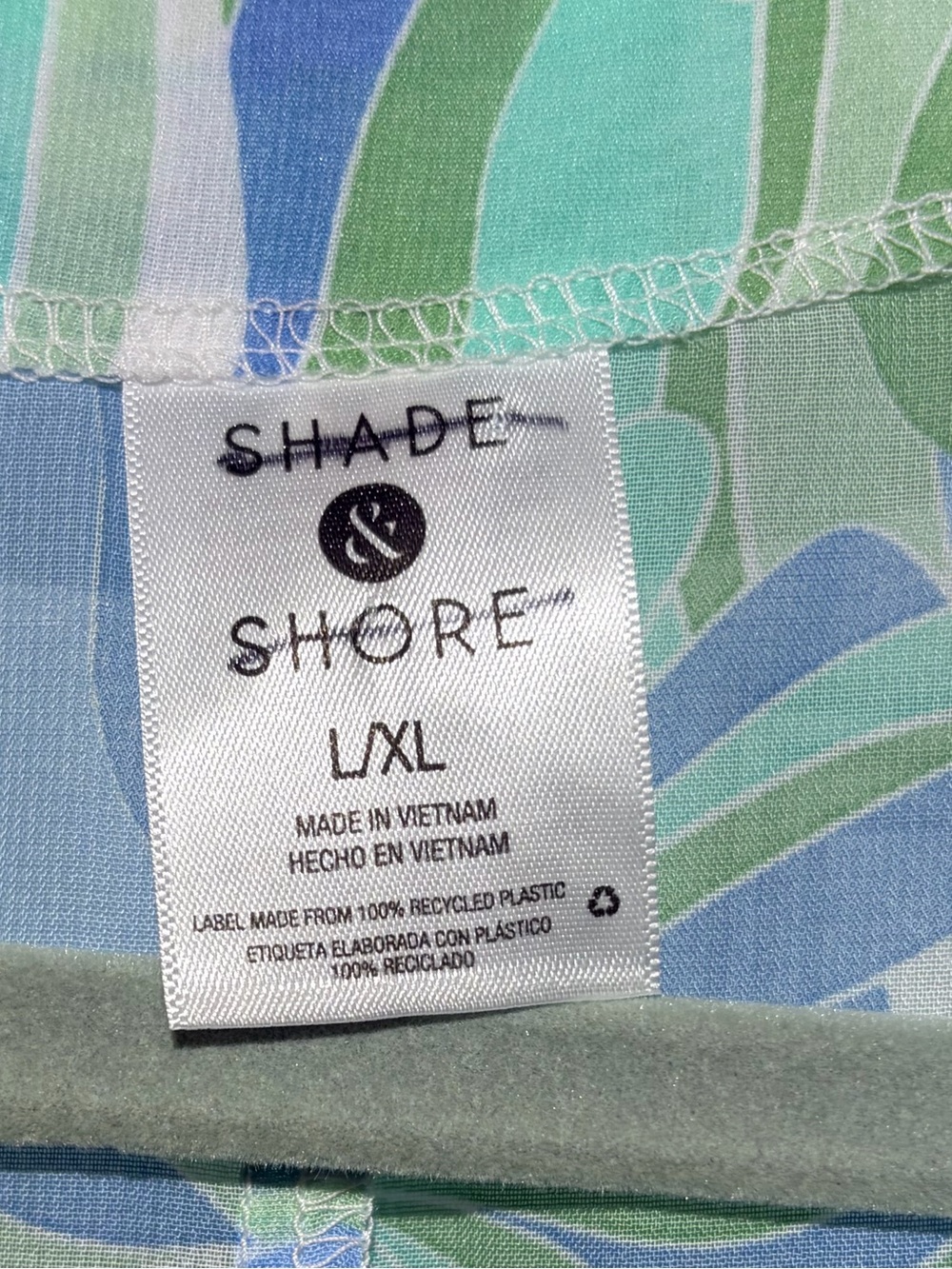 Lightweight Transparent Blue & Green Floral Duster Kimono. Size L/XL - Picture 4 of 5
